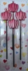 MUM 15 CM KRALİÇE ÇUBUKLU KIRMIZI 4 LÜ