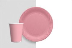 TABAK BARDAK PASTEL PEMBE