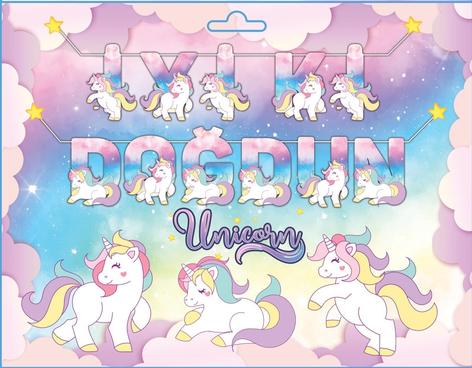 YAZI 3D BANNER ÜNİCORN