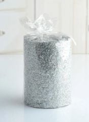 TAKOZ MUM SİMLİ UZUN GÜMÜŞ 9hX6.5 CM