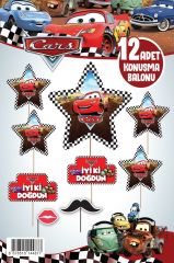 KONUŞMA BALONU SET 12 Lİ CARS