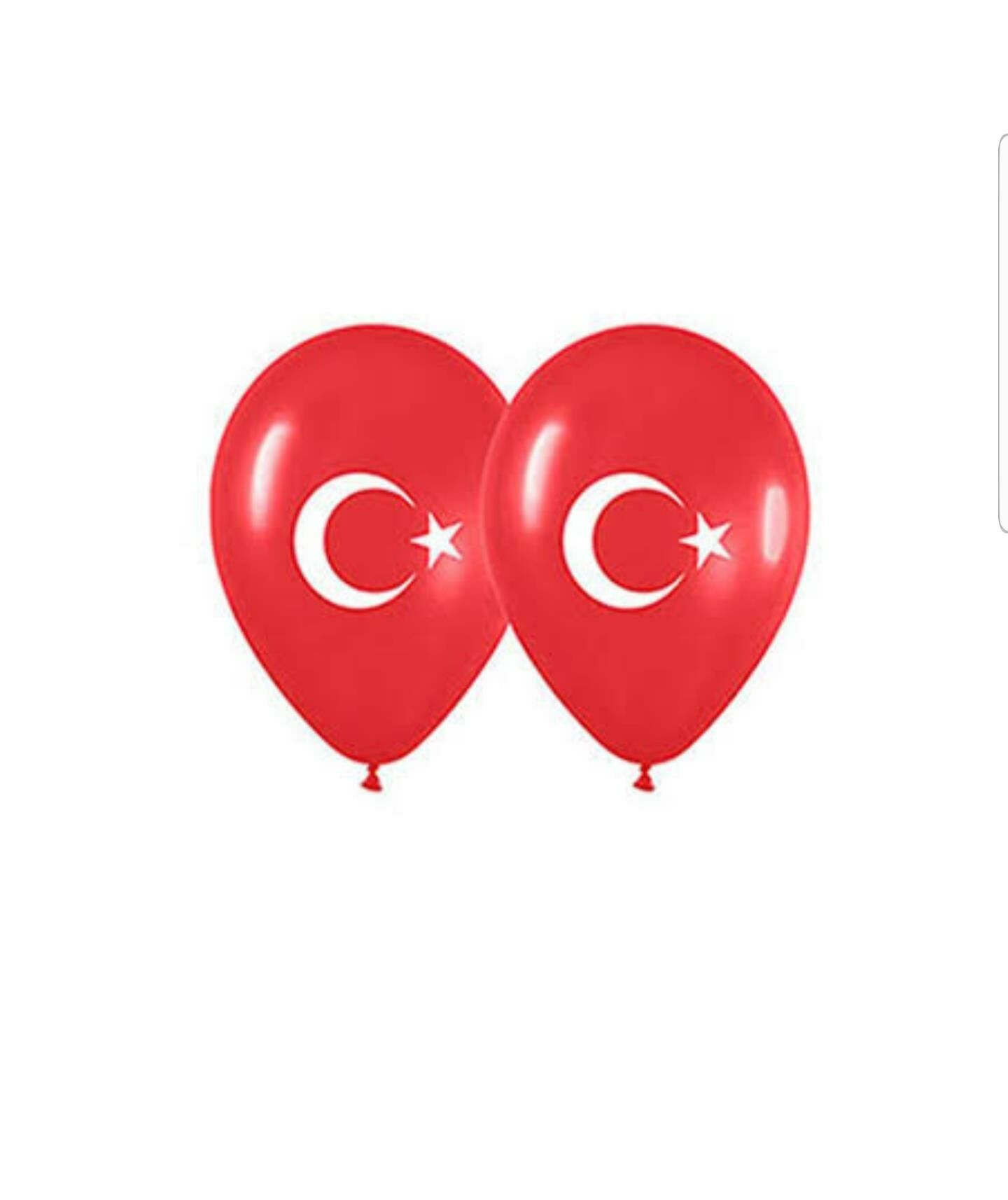 BALON BASKILI TÜRK BAYRAK BALON 100LÜ