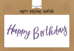 KOREOGRAFİ HAPPY BİRTHDAY BANNER MOR