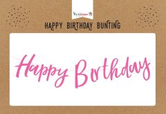 KOREOGRAFİ HAPPY BİRTHDAY BANNER PEMBE