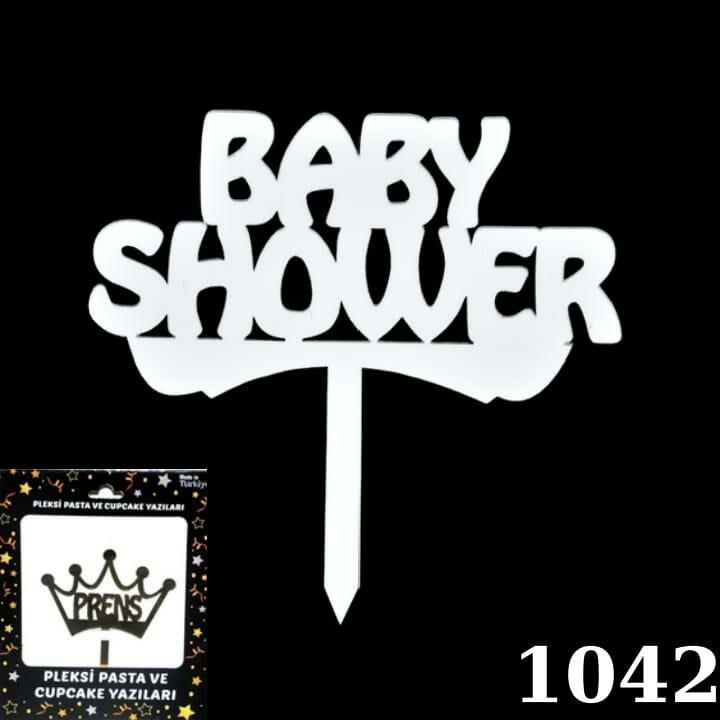PASTA YAZISI PLEKSİ BABY SHOWER GÜMÜŞ