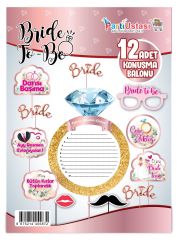 KONUŞMA BALONU SET 12 Lİ BRİDE