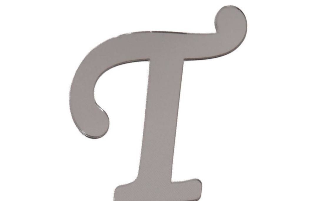 PLEKSİ 25 Lİ HARF GÜMÜŞ NO:T
