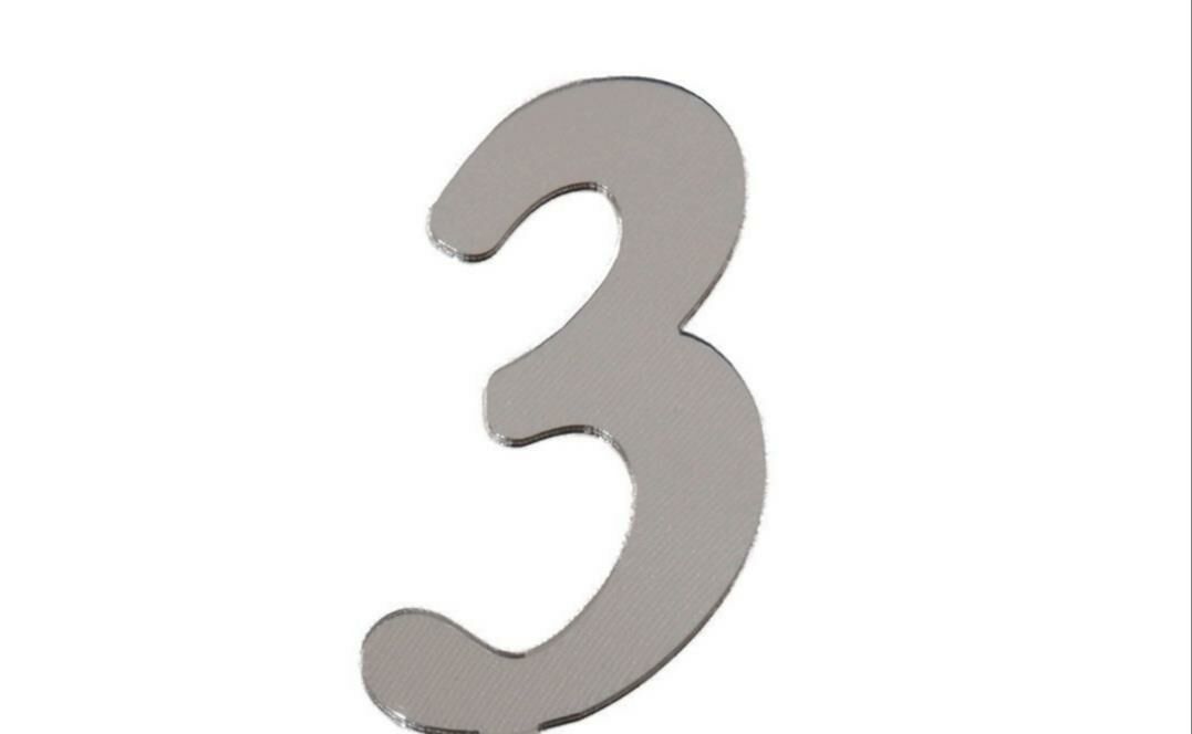 PLEKSİ 25 Lİ RAKAM GÜMÜŞ NO:3