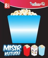 PARLAK MISIR KUTUSU MAVİ 8 Lİ