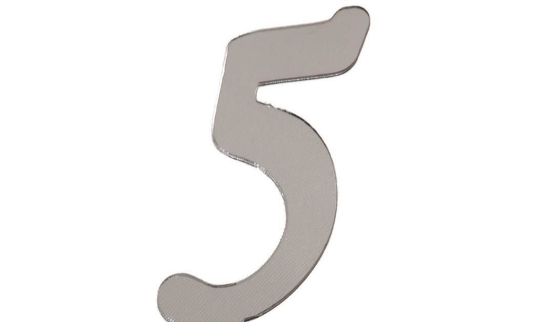 PLEKSİ 25 Lİ RAKAM GÜMÜŞ NO:5