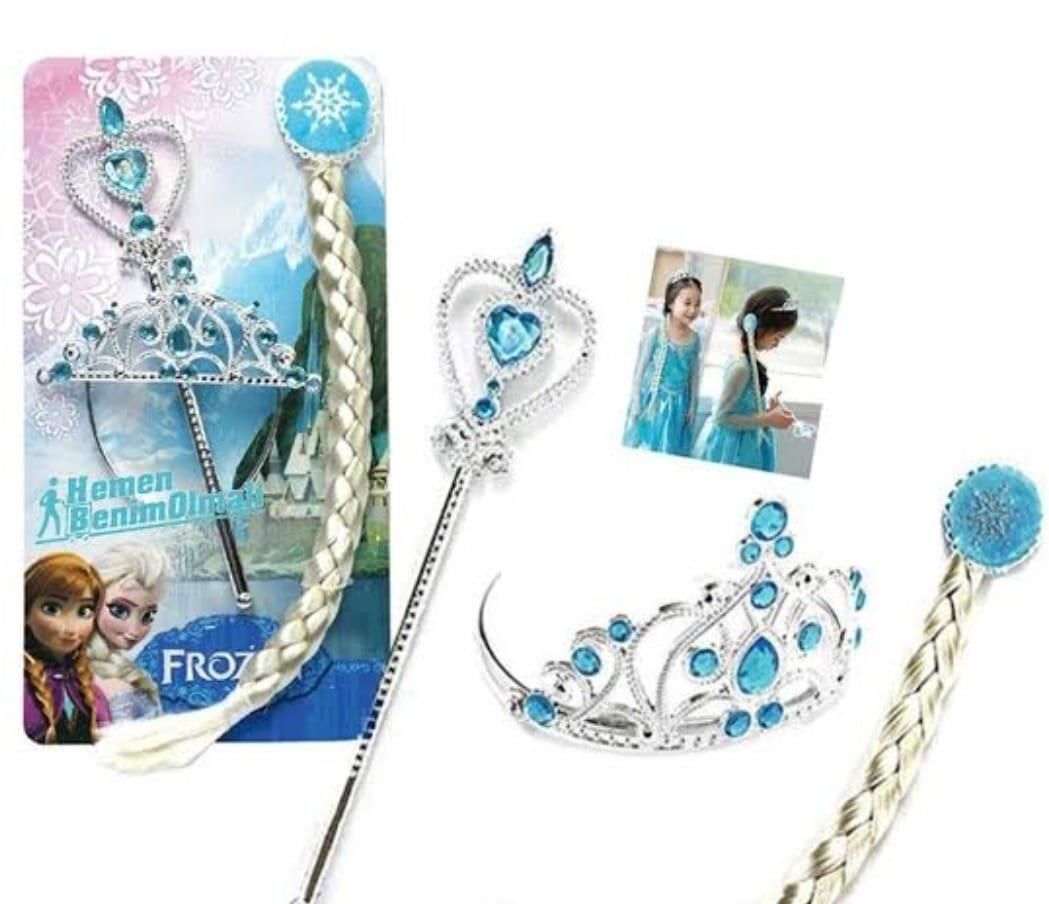 FROZEN MAVİ TAÇ ASA SAÇ (1 PK  6 ADET)