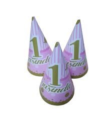 ŞAPKA 1 YAŞ PEMBE 8 Lİ