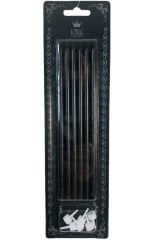 LÜKS SİYAH MUM 6LI 20CM