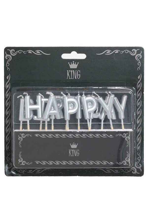 HAPPY BİRTHDAY LÜKS MUM SİLVER