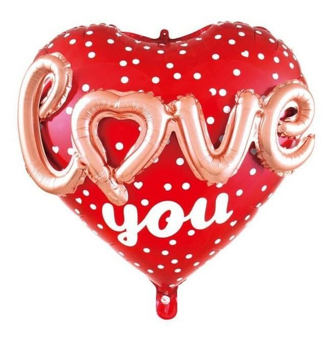 KALP 24 LOVE PUANLI İNÇ FOLYO BALON