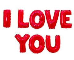 SET I LOVE YOU FOLYO BALON KIRMIZI