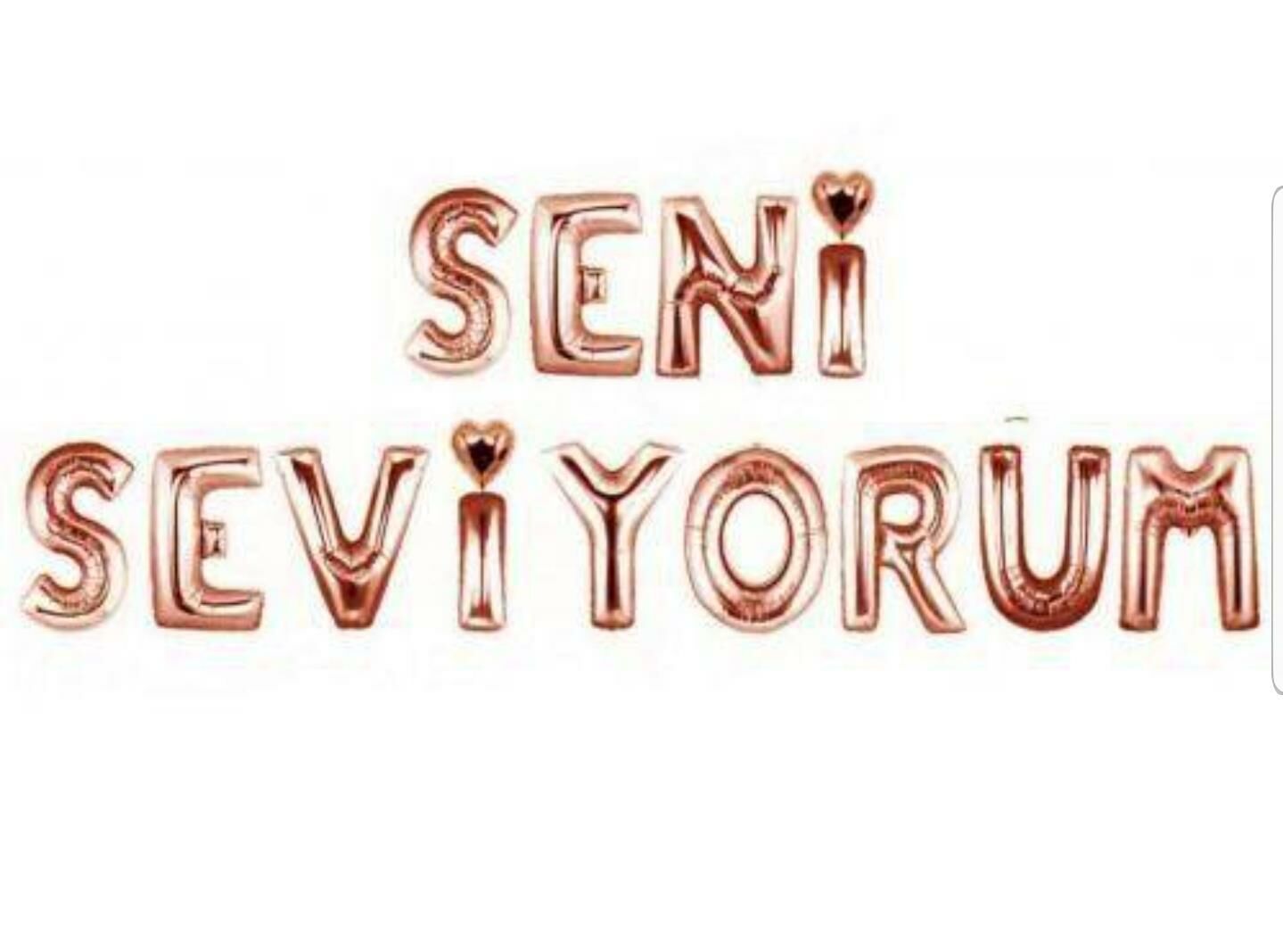 SET SENİ SEVİYORUM FOLYO BALON ROZ GOLD