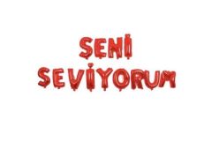 SET SENİ SEVİYORUM FOLYO BALON KIRMIZI