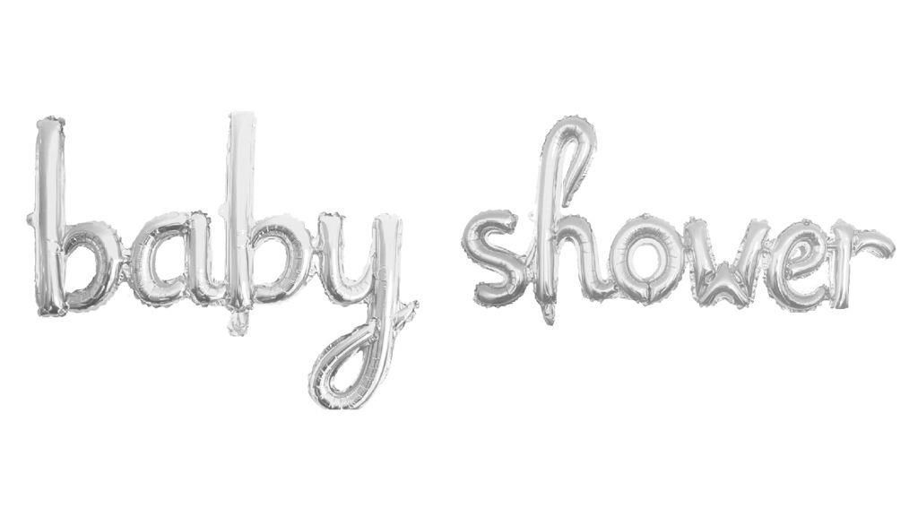 SET BABY SHOWER FOLYO BALON GÜMÜŞ