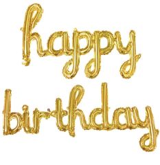 SET HAPPY BİRTDAY KAREOGRAFİ FOLYO BALON ALTIN